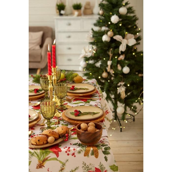 Скатерть Доляна &laquo;Украшение к празднику&raquo; 145*300 +/- 2 см, 100% п/э