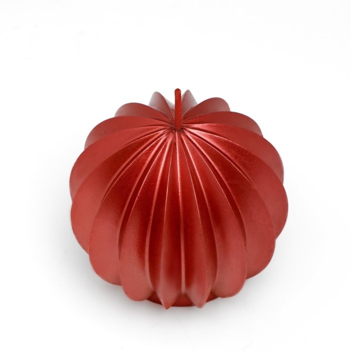 Свеча фигурная Свеча фигурная "Шар граненый", 6,5х6,5 см, красный, в коробке
