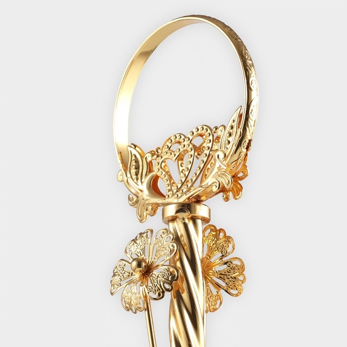 Подставка для десертов 2-х ярусная «Расцвет», d=29/41 см, цвет металла золотой Подставка для десертов 2-х ярусная «Расцвет», d=29/41 см, цвет металла золотой