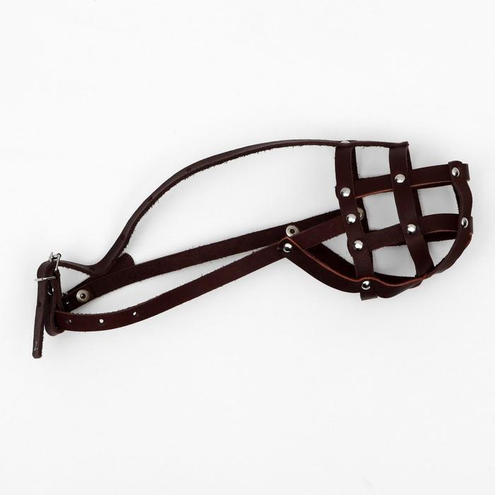 Намордник № 2, длина по носу 10 см, обхват морды 28 см, (лайка, щенок овчарки), коричневый Намордник № 2, длина по носу 10 см, обхват морды 28 см, (лайка, щенок овчарки), коричневый