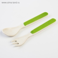 Набор бамбуковой посуды &laquo;Ленивец&raquo;, 5 предметов: тарелка, миска, стакан, вилка, ложка