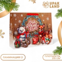 Пакет ламинированный горизонтальный "Зверята", L 40 &times; 31 &times; 12 см