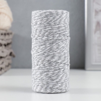 Пряжа 100% целлюлоза "Softino Raffia Color Melange" кручёная, серая 100м &plusmn;2м 87 гр