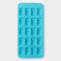 Форма для мармелада Доляна «Автомобили», силикон, 22×10×1,8 см, 20 ячеек (3,2×1,8 см) цвет МИКС Форма для мармелада Доляна «Автомобили», силикон, 22×10×1,8 см, 20 ячеек (3,2×1,8 см) цвет МИКС