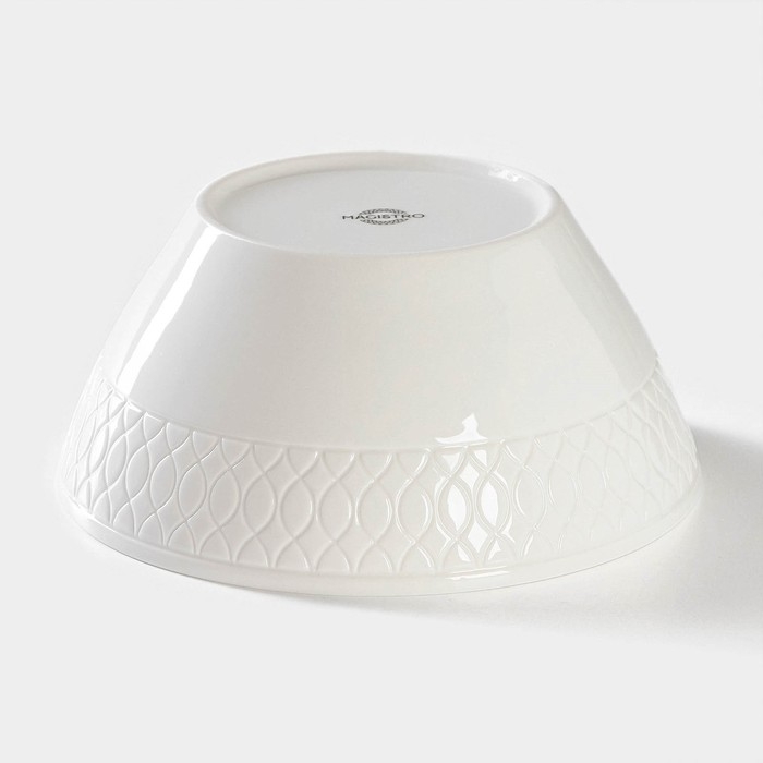 Салатник фарфоровый Magistro Argos, 1,4 л, 20&times;9 см, цвет белый