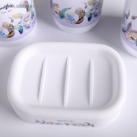 Набор аксессуаров для ванной комнаты &laquo;Лёгкость пера&raquo;, 6 предметов (мыльница, дозатор, 2 стакана, ёрш, ведро), цвет белый