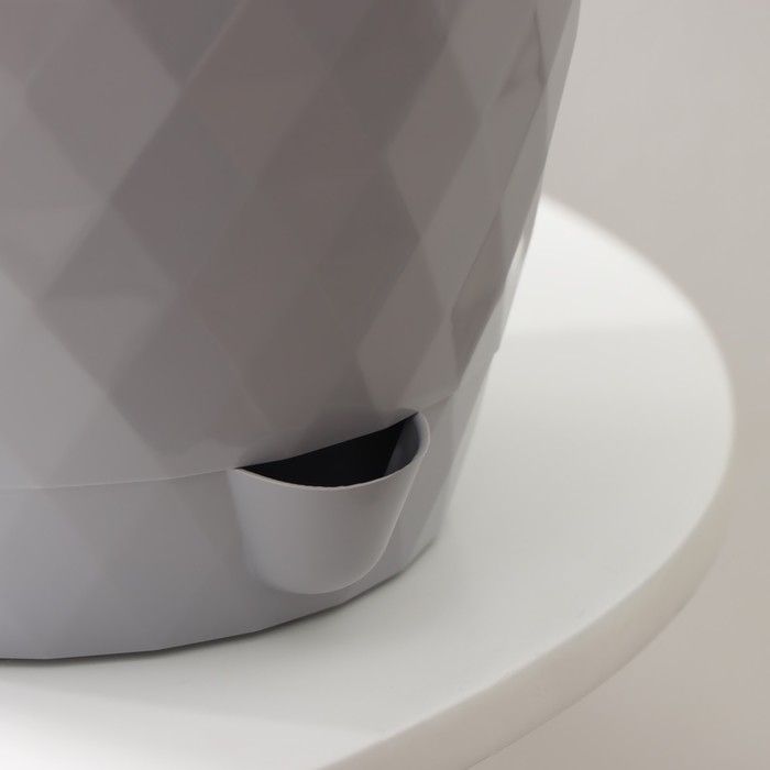 Горшок для цветов с прикорневым поливом &laquo;Румба&raquo;, 3 л, цвет серый