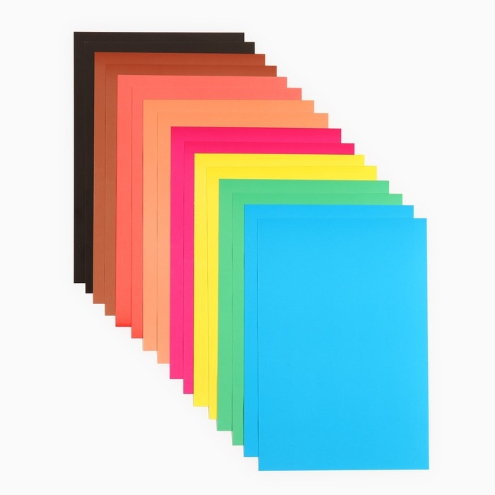 Картон цветной, А4, 16 листов, 8 цветов, мелованный, односторонний, в папке, 220 г/м&sup2;, Смешарики