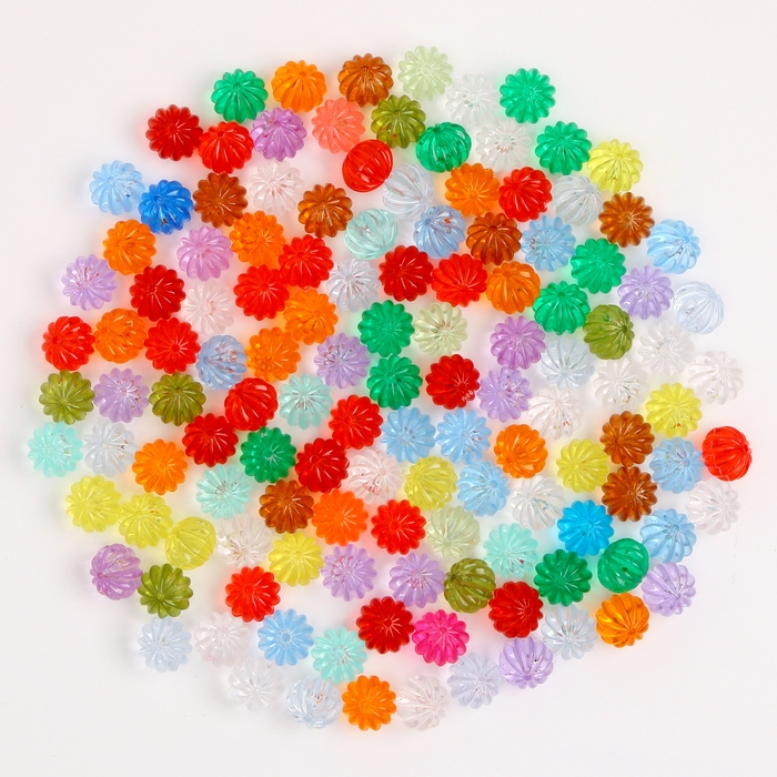 Кристаллы пластиковые декоративные, набор 140 г, размер 1 шт. &mdash; 1 &times; 1,5 см, цвет МИКС