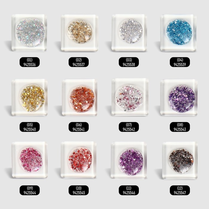 Гель лак для ногтей, &laquo;GLITTER FLASH&raquo;, 3-х фазный, 8мл, LED/UV, цвет прозрачный/фиолетовый (08)