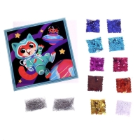 Аппликация пайетками для детей &laquo;Удивительный космос&raquo;, набор для творчества