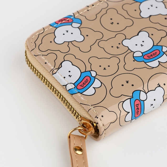 Кошелёк детский на молнии, цвет бежевый Кошелёк детский на молнии, цвет бежевый