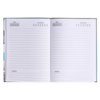 Ежедневник недатированный на сшивке А5 136 листов, интегральная обложка, матовая ламинация, выборочный лак "Коллаж интер"