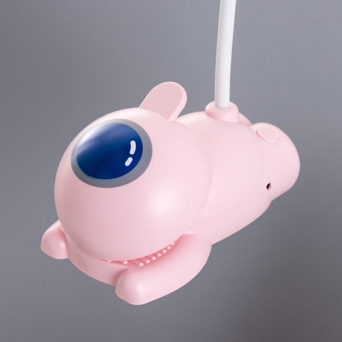 Настольная лампа "Робот" LED 5Вт USB АКБ розовый 11,8х7,8х31 см RISALUX