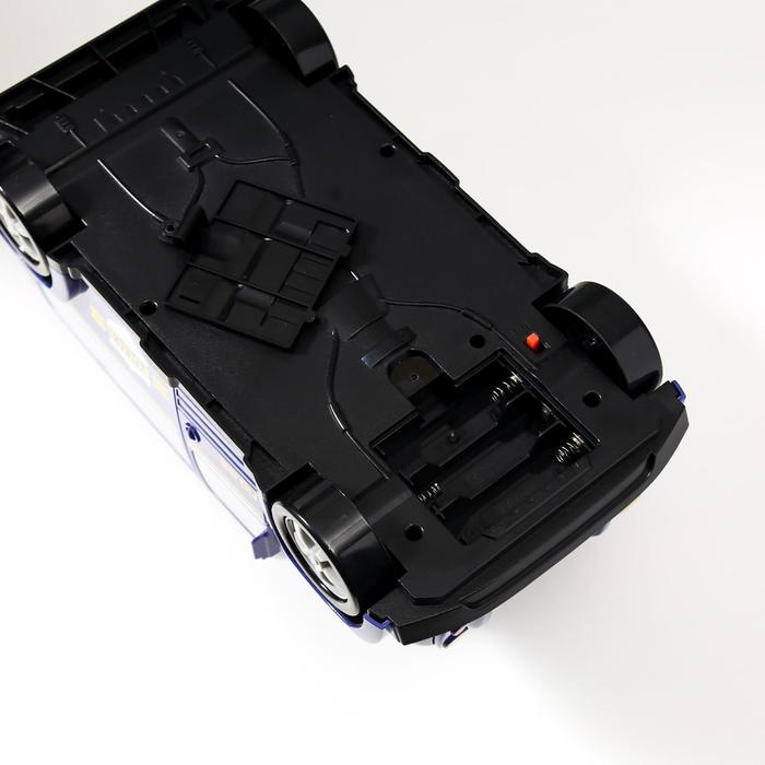 Копилка пластик для монет и купюр Копилка пластик для монет и купюр "Автомобиль полиция" отпечаток пальца 12х27х13 см