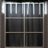 Гирлянда &laquo;Сосульки рифленые&raquo; 2.5 &times; 0.42 м, IP65, прозрачная нить, 288 LED, свечение белое с эффектом стекания, 12 В