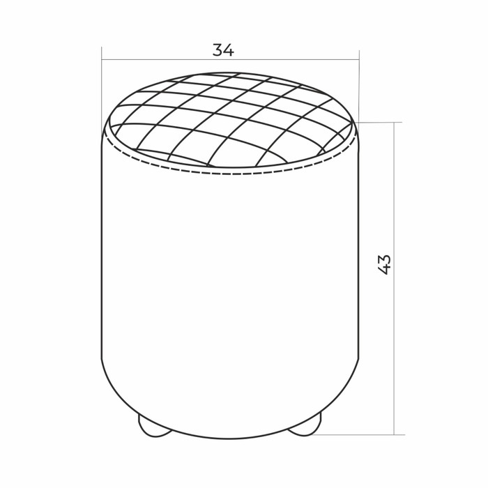 Пуф "Йокки", экокожа белый