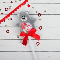 Мягкая игрушка на палочке &laquo;С 8 марта&raquo;, мишка