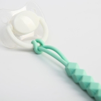 Держатель для соски - пустышки &laquo;Ромбики&raquo;, силиконовый, цвет зелёный