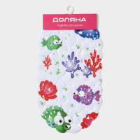 Коврик противоскользящий в ванну на присосках Доляна &laquo;Рыбка-шар&raquo;, 39&times;69 см