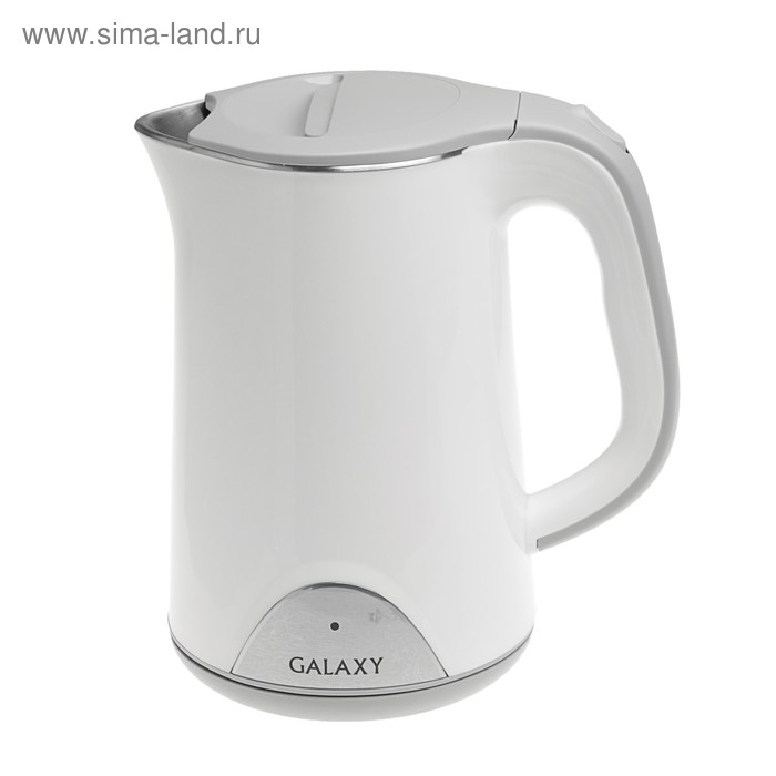 Чайник электрический Galaxy GL 0301, пластик, колба металл, 1.5 л, 2000 Вт, белый Чайник электрический Galaxy GL 0301, пластик, колба металл, 1.5 л, 2000 Вт, белый