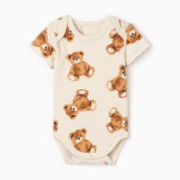 Боди Крошка Я "Медвежата", рост 68-74, бежевый