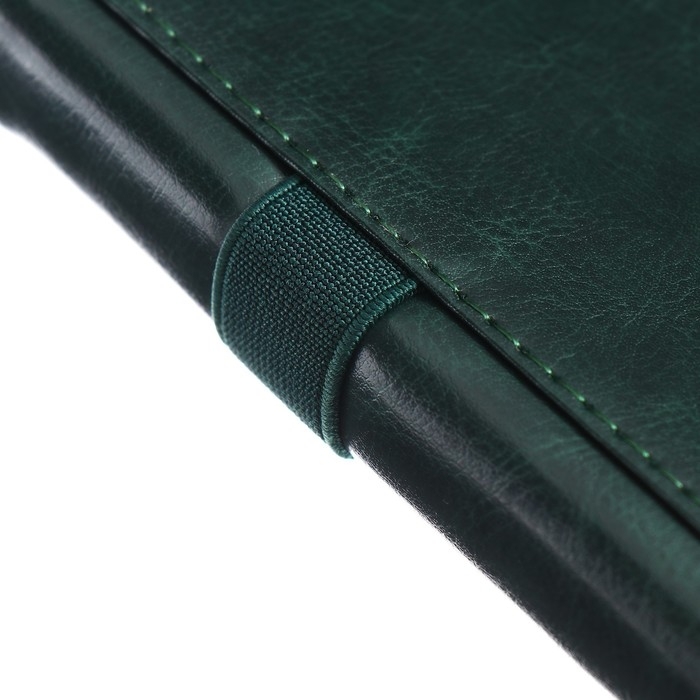 Ежедневник недатированный А5, 160 листов POLO NEW, твёрдая обложка, искусственная кожа, зелёный