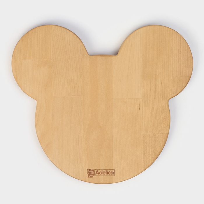 Менажница Adelica &laquo;Микки&raquo;, 3 секции, 25&times;23&times;1,8 см, пропитана минеральным маслом, в подарочной коробке, берёза