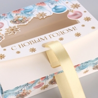 Коробка новогодняя складная &laquo;Новогодние шары&raquo; 16.5 х 12.5 х 5 см, Новый год
