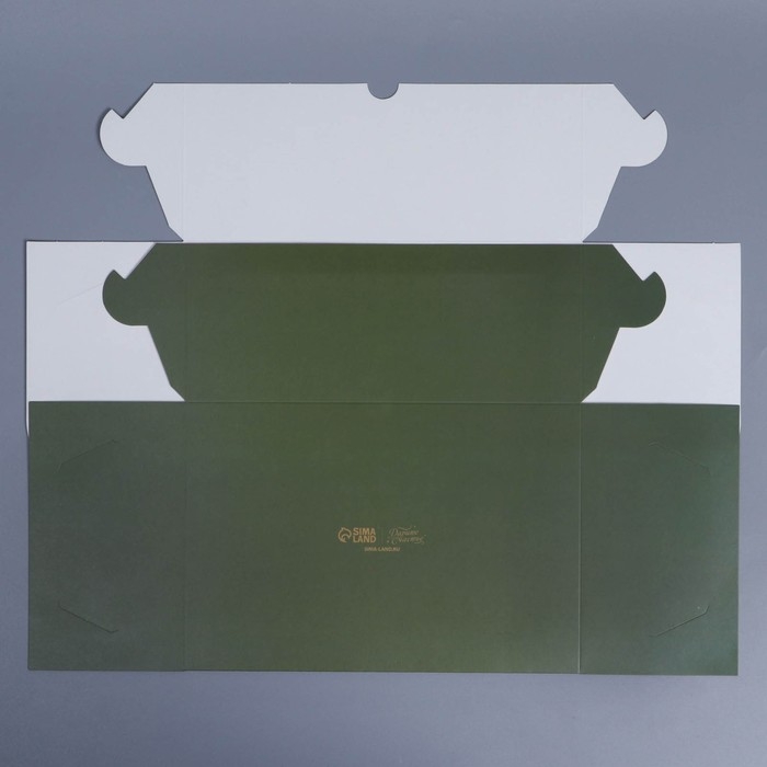 Коробка складная на 6 капкейков с окном &laquo;Паттерн снежинки&raquo;, 25 х 17 х 10 см, Новый год