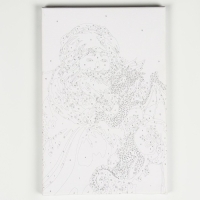 Картина по номерам на новый год на холсте с подрамником &laquo;Дедушка Мороз с драконом&raquo;, 20 х 30 см