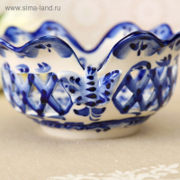 Конфетница &laquo;Бабочки&raquo;, 15&times;15&times;8 см, ажурная, гжель