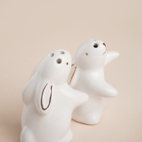 Набор для специй керамический SL Home &laquo;Пасхальные кролики&raquo;, 2 предмета: солонка 230 мл, перечница 230 мл, цвет белый