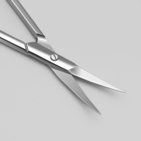 Ножницы маникюрные, для кутикулы, загнутые, узкие, 10 см, на блистере, цвет серебристый, 081 Ножницы маникюрные, для кутикулы, загнутые, узкие, 10 см, на блистере, цвет серебристый, 081