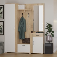 Прихожая №18, 1500x375x2200, Дуб сонома/Белый