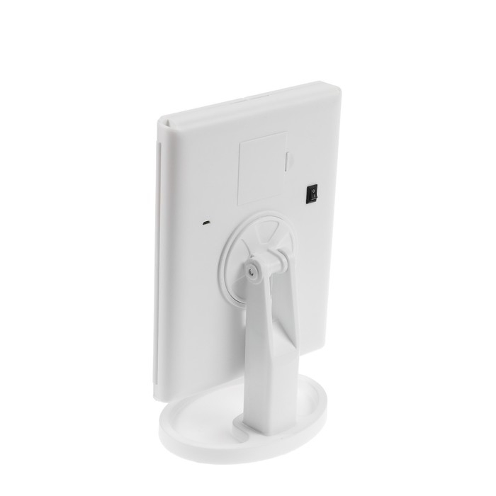 Зеркало Luazon KZ-07, подсветка, 30&times;18&times;7 см, 22 диода, 4хААА, (не в комплекте), белое