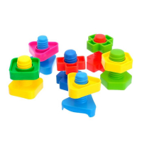 Конструктор &laquo;Болты и гайки&raquo;, размер одной детали 4 х 4 х 1,5 см