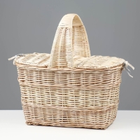 Корзина &laquo;Пикник&raquo;, с крышкой, №1, дно:16х31 см, верх:40х28 см, H=25/45 см, ива