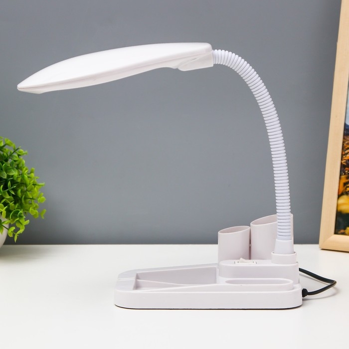 Настольная лампа "Мудрец" LED 15Вт 4000К белый 18х10х43см RISALUX