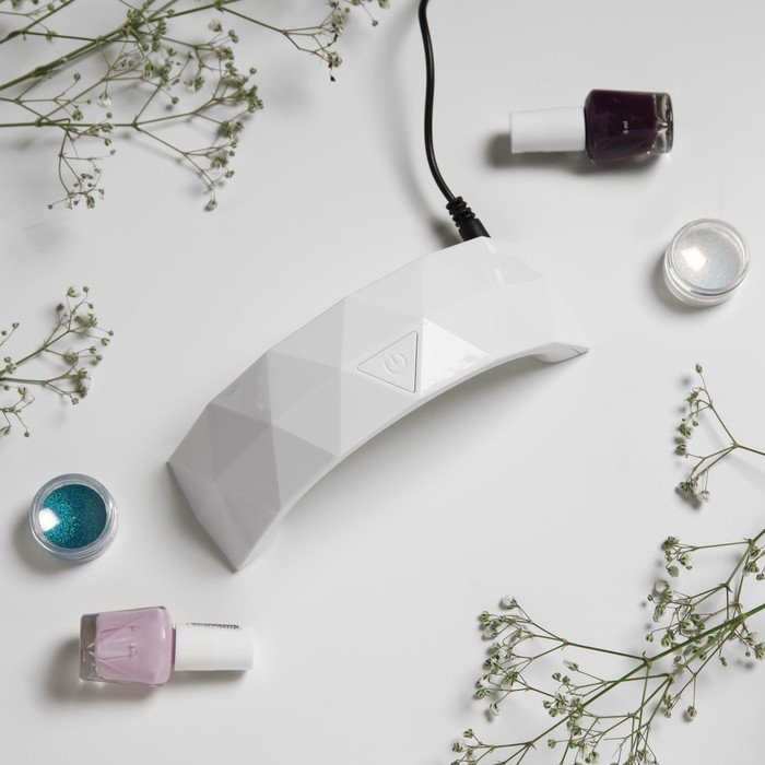 Лампа для гель-лака Luazon LUF-11, LED, 9 Вт, 3 диода, таймер 60 с, USB, белая Лампа для гель-лака Luazon LUF-11, LED, 9 Вт, 3 диода, таймер 60 с, USB, белая