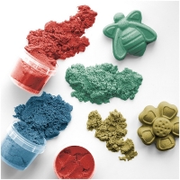 Песок для лепки &laquo;Енот в пустыне&raquo;, 4 цвета, 480 г, в баночке, 4 форм.