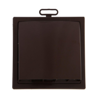 Выход стенной ERA 1515К10ФВ, 150x150 мм, с обратным клапаном, с фланцем d=100 мм, коричневый