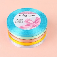 Набор атласных лент &laquo;Весенний&raquo;, 5 шт, размер 1 ленты: 6 мм &times; 23 &plusmn; 1 м