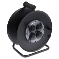 Катушка металлическая, 4 розетки, с/з, с крышками IP44, 16 А, УХЛ2, серая Катушка металлическая, 4 розетки, с/з, с крышками IP44, 16 А, УХЛ2, серая