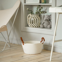 Корзина для хранения SL Home &laquo;Луиза&raquo;, плетёная ручной работы, 33&times;33&times;16 см, цвет белый