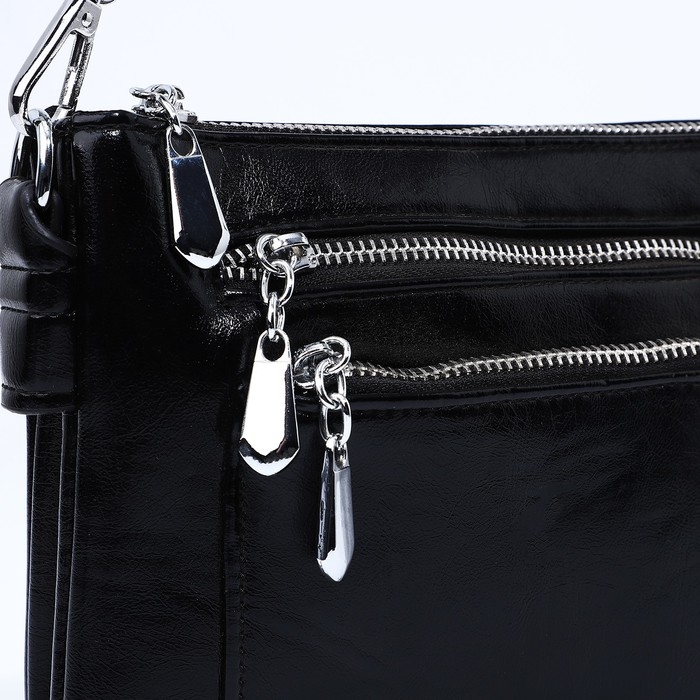 Сумка кросс-боди на молнии, цвет чёрный