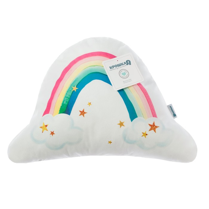 Подушка декоративная Крошка Я Подушка декоративная Крошка Я "Радуга", 51х30 см, велюр, 100%п/э