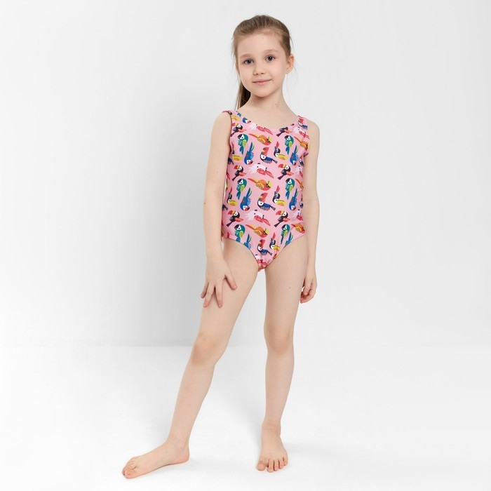 Купальник слитный для девочки, цвет розовый, рост 110-116 см Купальник слитный для девочки, цвет розовый, рост 110-116 см