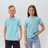 Футболка детская поло MINAKU: Basic line цвет голубой, рост 110 Футболка детская поло MINAKU: Basic line цвет голубой, рост 110