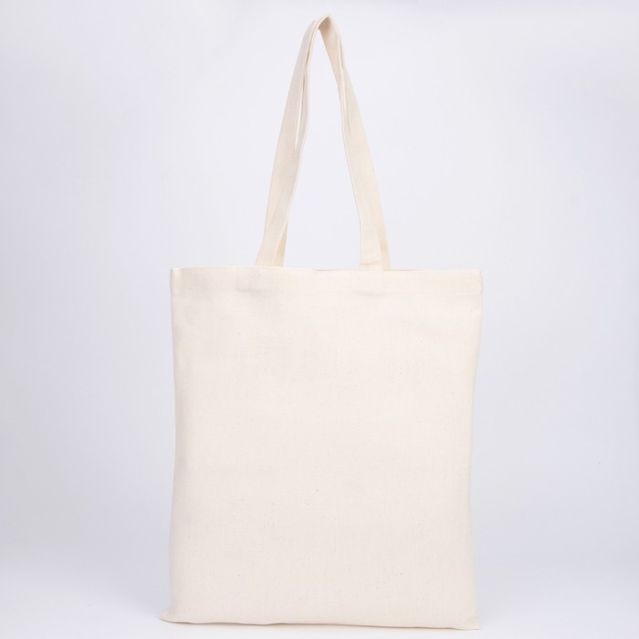 Шопер Никогда не поздно без молнии, без подклада, цвет бежевый